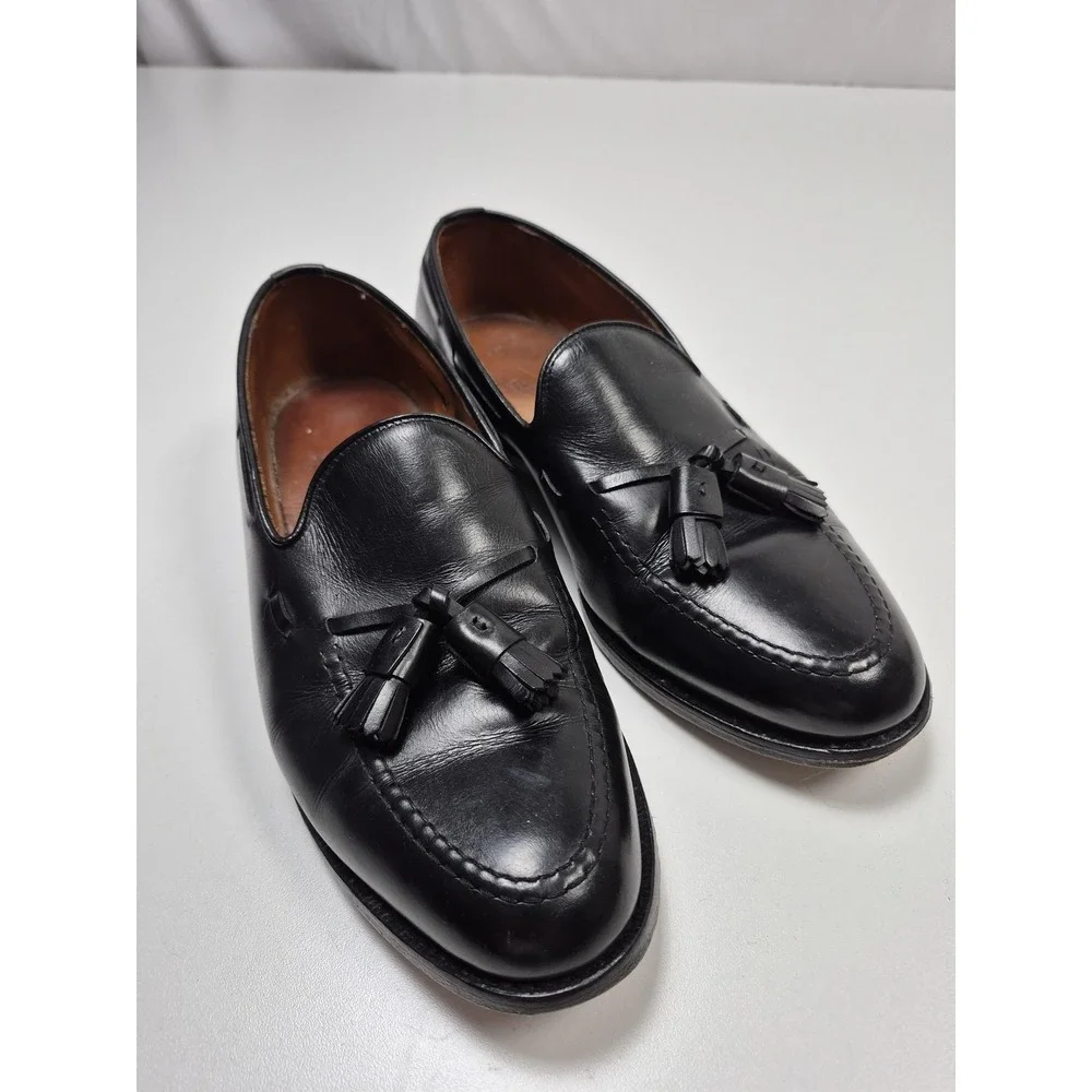 Allen Edmonds Shoes Mens Size 8 E Black Grayson Tassel Loafers Leather Made USA